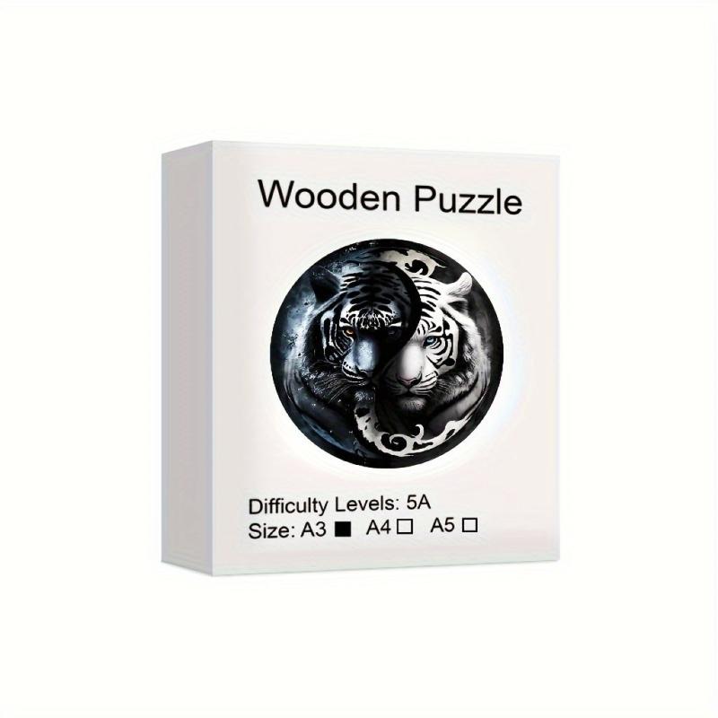 Wooden Puzzle Yin Yang Tiger Decoration Party Game