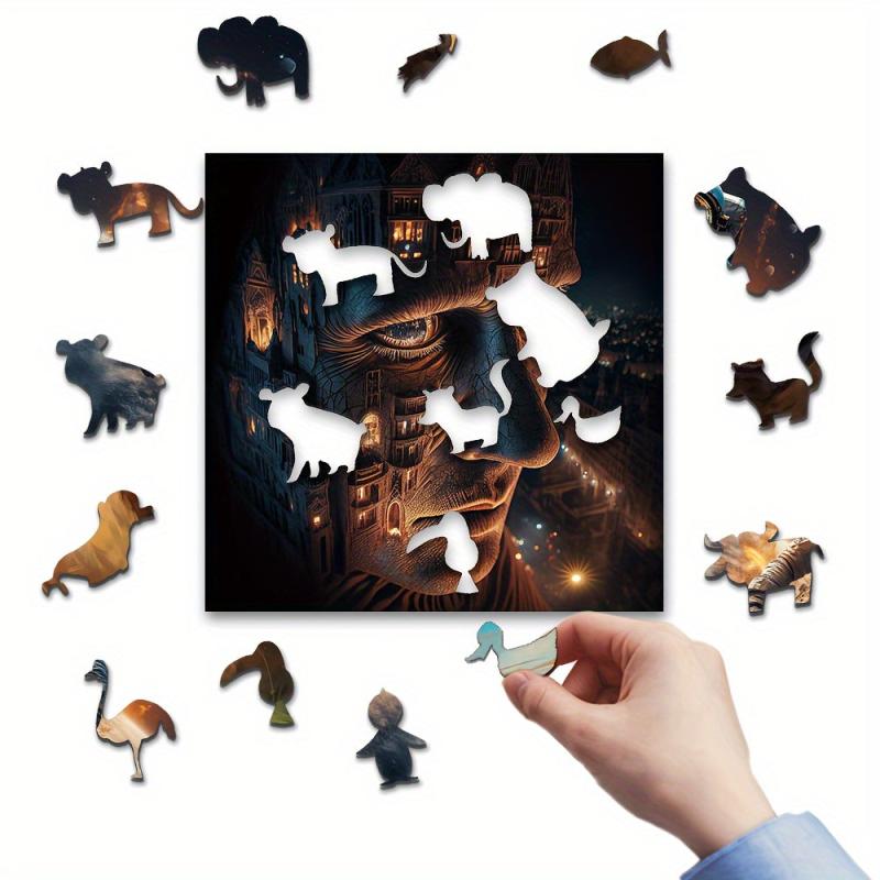 Wooden Jigsaw Puzzle Exercise Focus Improve Thinking Ability