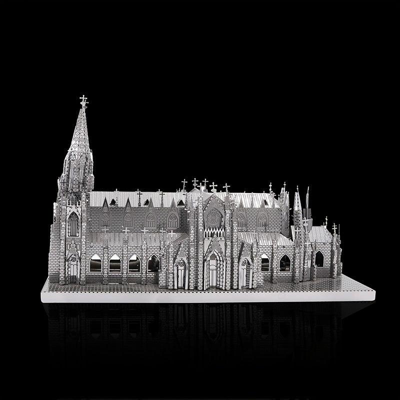 3D Metal Jigsaw Puzzle St Patrick's Cathedral Model DIY Kit