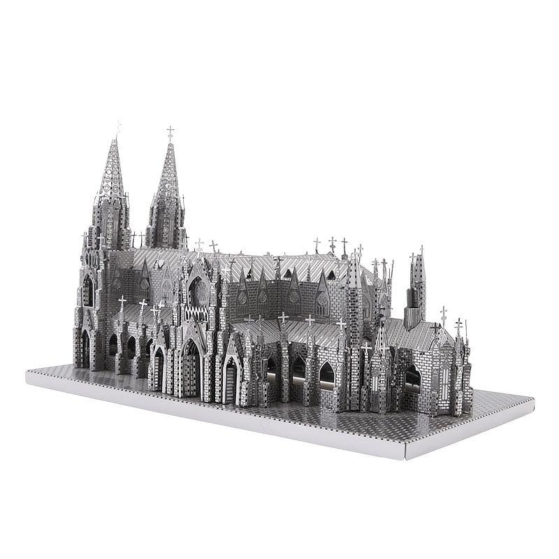 3D Metal Jigsaw Puzzle St Patrick's Cathedral Model DIY Kit