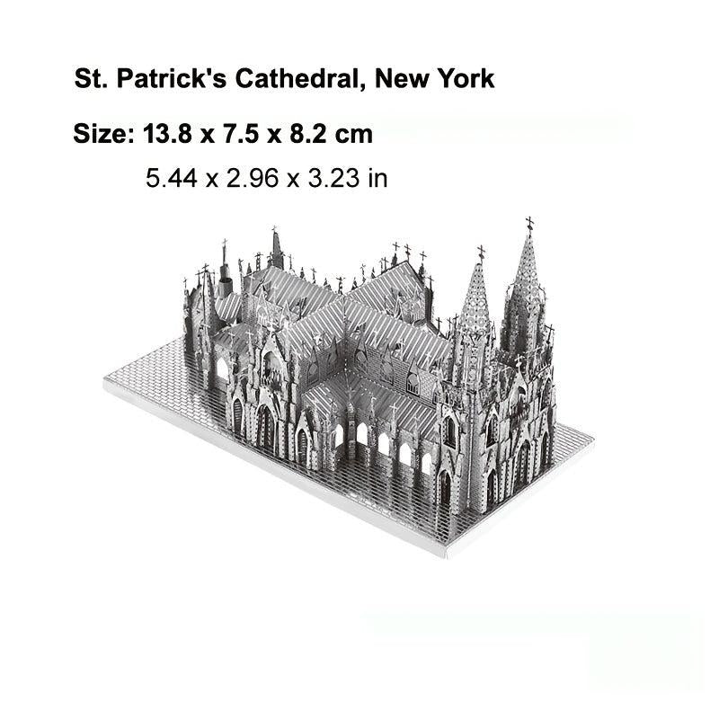 3D Metal Jigsaw Puzzle St Patrick's Cathedral Model DIY Kit