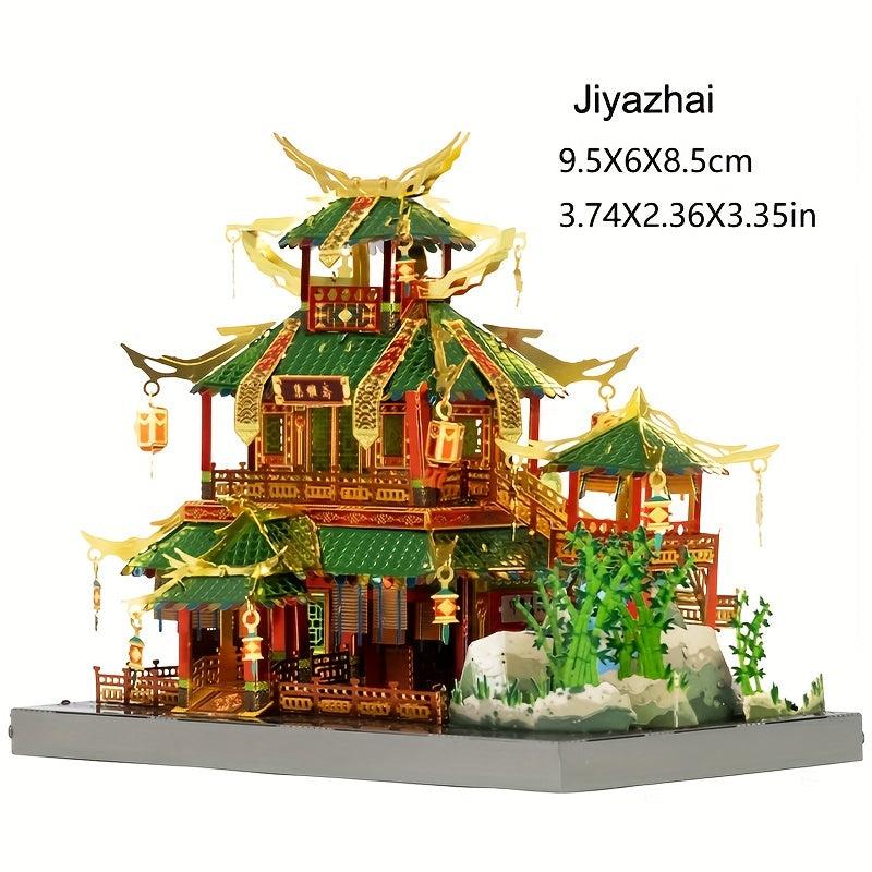 Stainless Steel Glue 3D DIY Puzzle Chinese Style Model Educational Toys