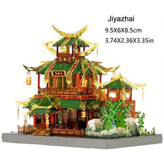 Stainless Steel Glue 3D DIY Puzzle Chinese Style Model Educational Toys
