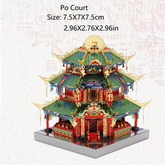 Stainless Steel Glue 3D DIY Puzzle Chinese Style Model Educational Toys