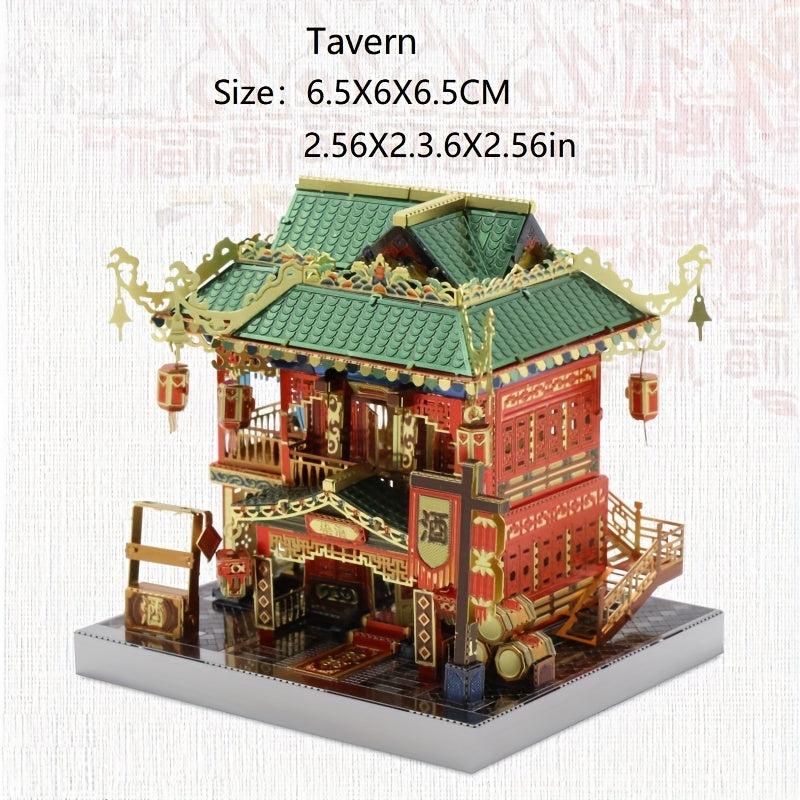 Stainless Steel Glue 3D DIY Puzzle Chinese Style Model Educational Toys