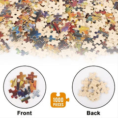 1000 Piece Wooden Puzzle Rainy Night Walk Art Educational Toy for Kids