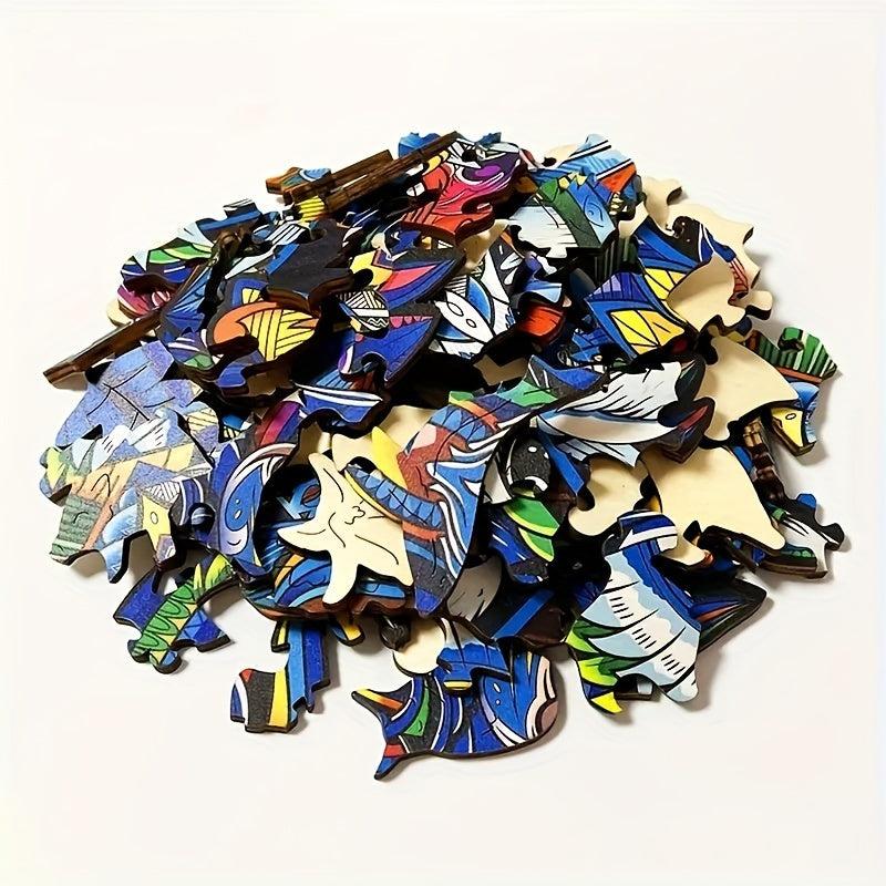 Funny Wooden Elephant Puzzle - Creative Jigsaw for Adults
