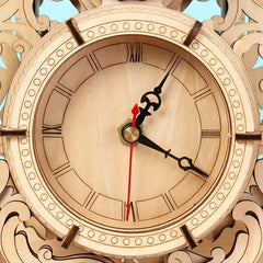 3D Wooden Puzzle Elk Desk Clock Model Kit for Adults