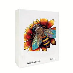 Wooden Puzzle: Honeybee And Sunflower's Love - High Difficulty