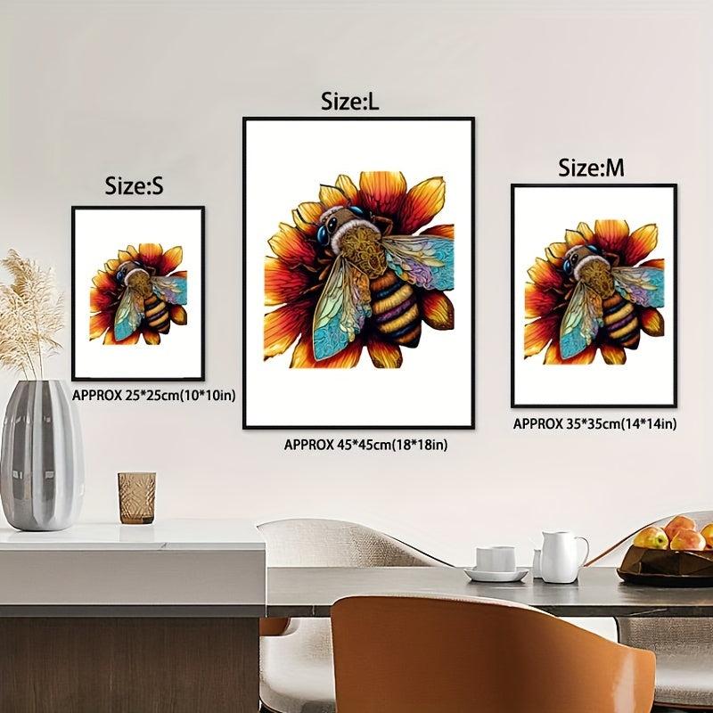 Wooden Puzzle: Honeybee And Sunflower's Love - High Difficulty