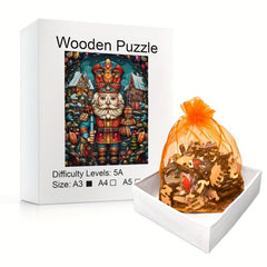 The Nutcracker Puzzle: Irregular Animal Shape Wooden Brain Teaser Toy