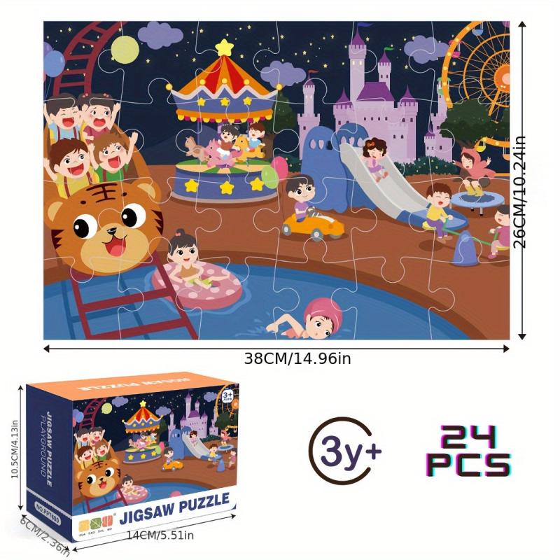 Animal Party Puzzle 24 Pieces Educational Cartoon 2mm Thickness