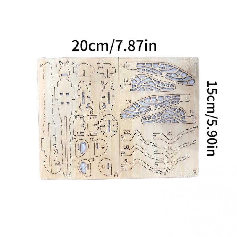 3D Wooden Insect Puzzle Model DIY Assembled Gift Toy
