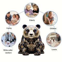Panda Animals Wooden Jigsaw Puzzles - Unique Irregular Shaped Puzzles
