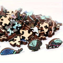 Panda Animals Wooden Jigsaw Puzzles - Unique Irregular Shaped Puzzles