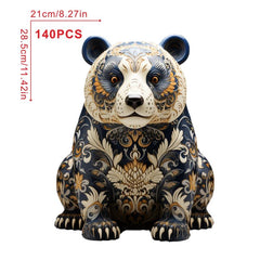 Panda Animals Wooden Jigsaw Puzzles - Unique Irregular Shaped Puzzles