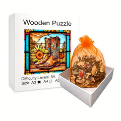 Magic Boot Wooden Puzzle Irregular Animal Shaped Gift