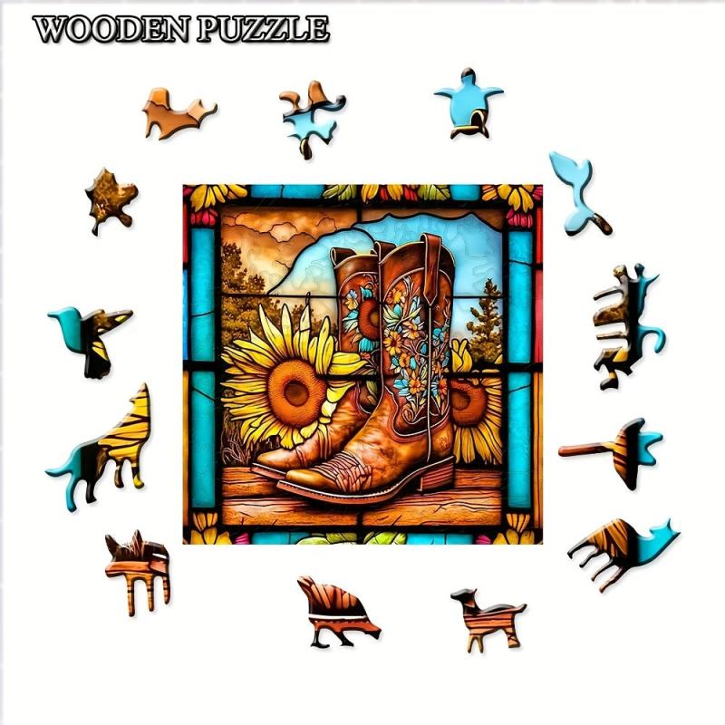 Magic Boot Wooden Puzzle Irregular Animal Shaped Gift