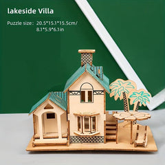 DIY 3D Puzzle Model Mechanical Toy Building Game Wooden Crafts