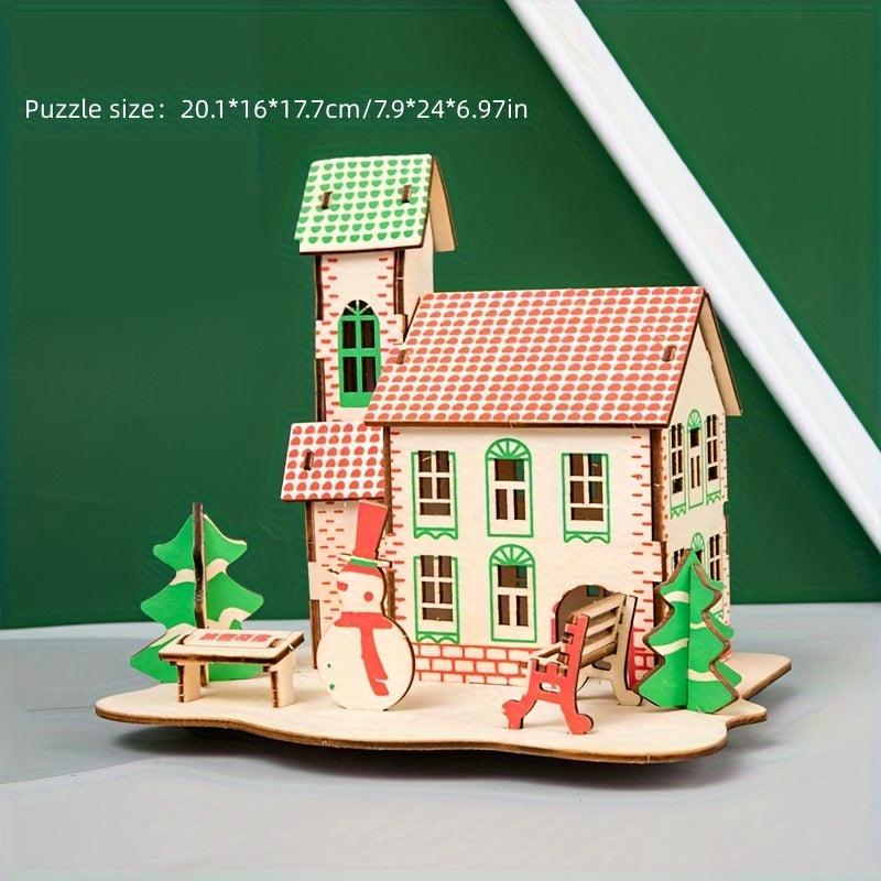 DIY 3D Puzzle Model Mechanical Toy Building Game Wooden Crafts