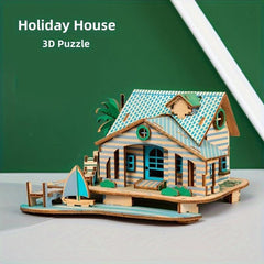 DIY 3D Puzzle Model Mechanical Toy Building Game Wooden Crafts