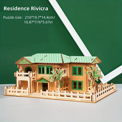 DIY 3D Puzzle Model Mechanical Toy Building Game Wooden Crafts