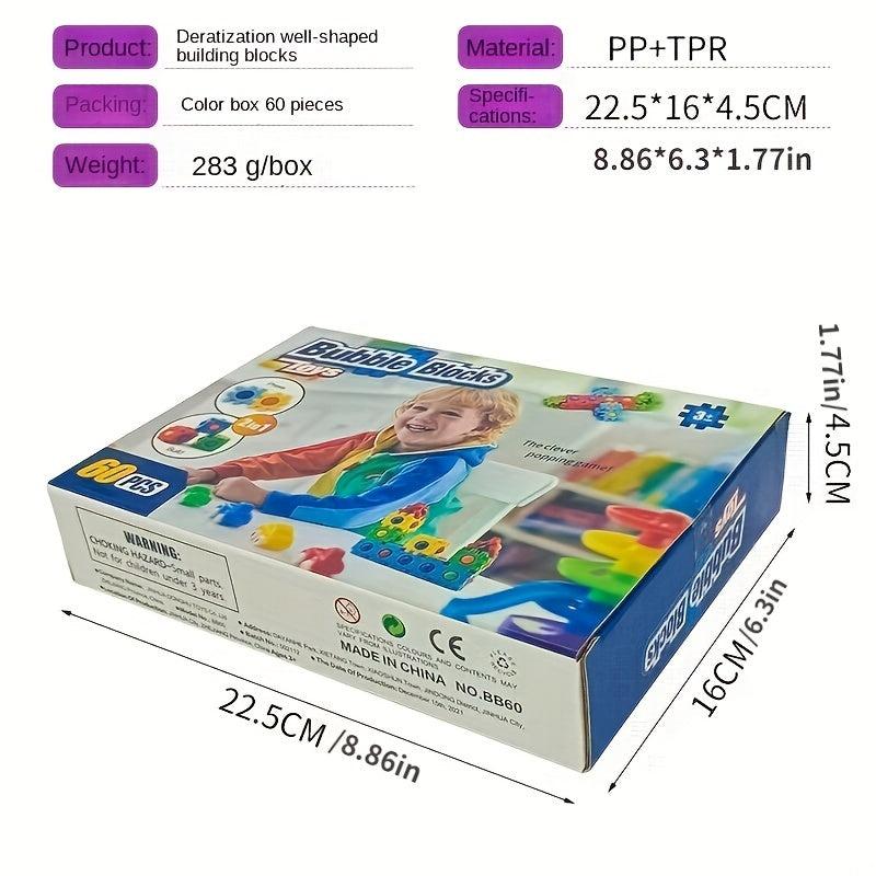 60pcs Building Block Puzzle Tabletop Game Toy for Kids