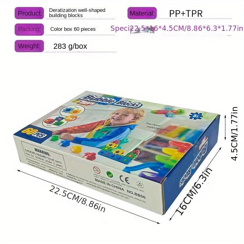 60pcs Building Block Puzzle Tabletop Game Toy for Kids