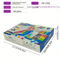 60pcs Building Block Puzzle Tabletop Game Toy for Kids