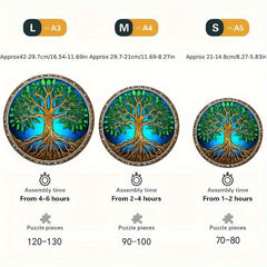 Wooden Puzzle Creative Special Shapes Adult Creative Tree Player