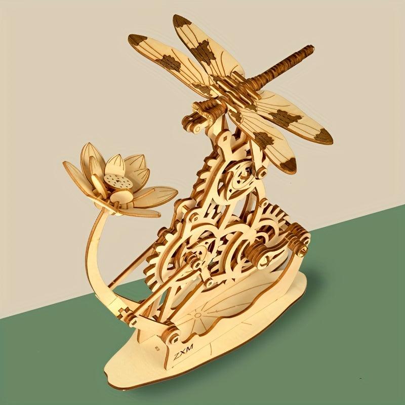 DIY 3D Wooden Dragonfly Puzzle for Kids