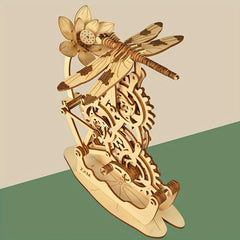 DIY 3D Wooden Dragonfly Puzzle for Kids