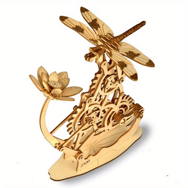 DIY 3D Wooden Dragonfly Puzzle for Kids