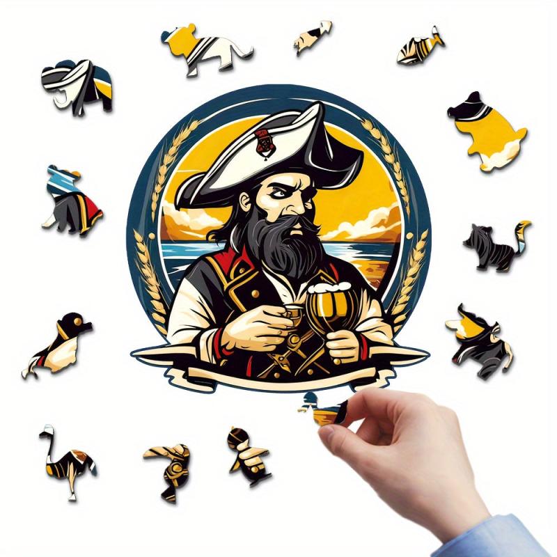Colonel Captain Wooden Jigsaw Puzzle Irregular Shape Particles Exercise Focus