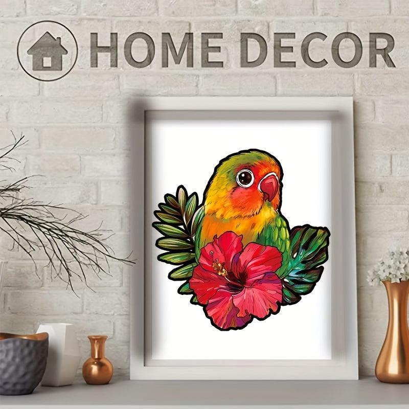 Colorful Birds Wooden Puzzle Decorative Painting Jigsaw