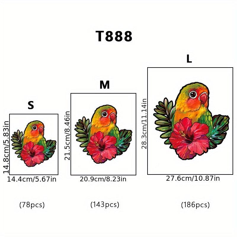 Colorful Birds Wooden Puzzle Decorative Painting Jigsaw