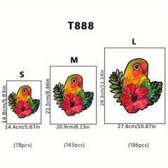 Colorful Birds Wooden Puzzle Decorative Painting Jigsaw