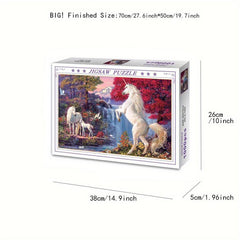 Unicorn 1000 Pieces Puzzle Animal Landscape High Difficulty 75.01X50.01cm
