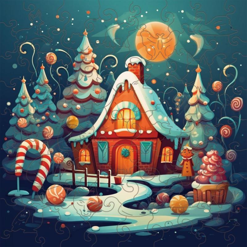 Christmas Light Animal Puzzle for Adults - Round Difficult Educational Toy