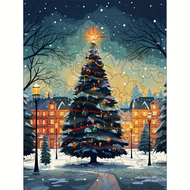 Christmas Puzzle Mysterious Holiday Tree Adult Decompression Gift