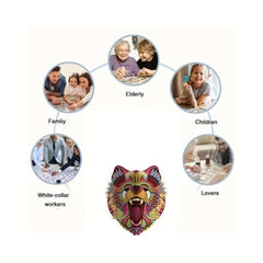 Dog Advanced Player Wooden Puzzle Creative Special Shapes Adult