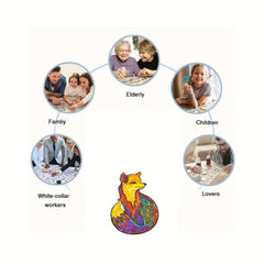 Fox Wooden Puzzle Advanced Players Special Shapes Creative Adults Party Games