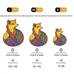 Fox Wooden Puzzle Advanced Players Special Shapes Creative Adults Party Games