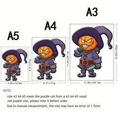Wooden Halloween Jigsaw Puzzle Toy for Adults and Children