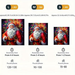 Christmas Advanced Player Wooden Puzzle Creative Various Special Shapes Adult