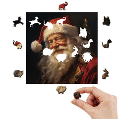 Christmas Santa Claus Wooden Puzzle Animal Puzzle Adult Decompression