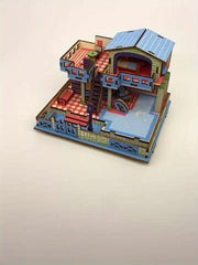 Wooden 3D Puzzle Seaside Villa Model DIY Kit Brain Teaser