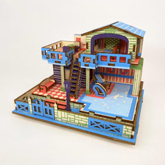 Wooden 3D Puzzle Seaside Villa Model DIY Kit Brain Teaser