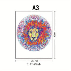 Lion Head Wooden Puzzle Creative Special Shapes Adult Party Games