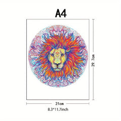 Lion Head Wooden Puzzle Creative Special Shapes Adult Party Games